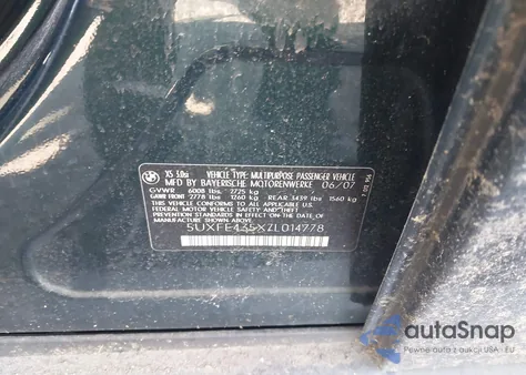 2007 BMW X5 3.0Si z USA, uszkodzony, nr VIN 5UXFE435X7L014778